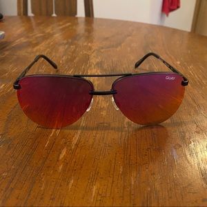Quay Australia Sunglasses: The Playa in Black / Pink, Polarized